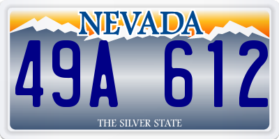 NV license plate 49A612