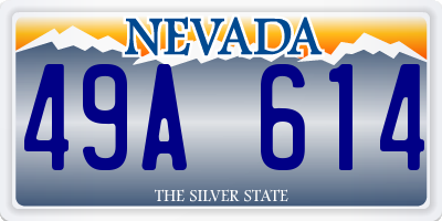 NV license plate 49A614