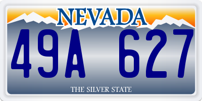 NV license plate 49A627