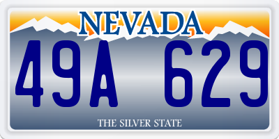 NV license plate 49A629