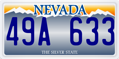 NV license plate 49A633