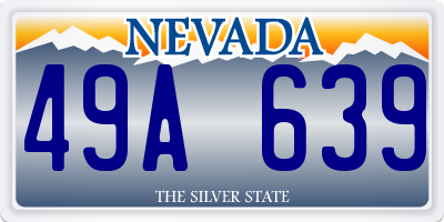 NV license plate 49A639