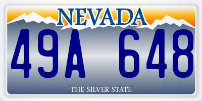 NV license plate 49A648