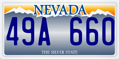 NV license plate 49A660