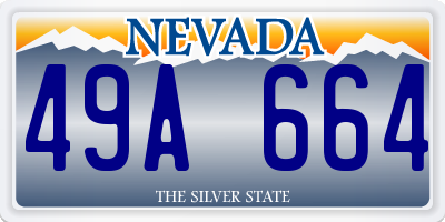 NV license plate 49A664