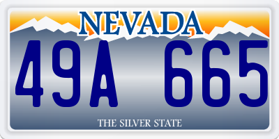 NV license plate 49A665
