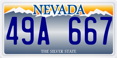 NV license plate 49A667