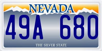 NV license plate 49A680