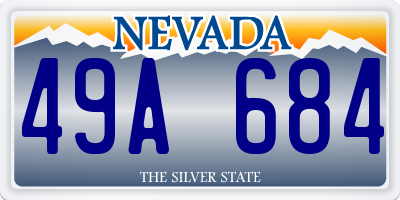 NV license plate 49A684