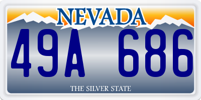 NV license plate 49A686