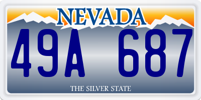NV license plate 49A687