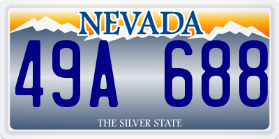 NV license plate 49A688