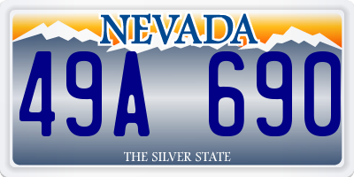 NV license plate 49A690