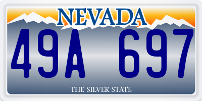 NV license plate 49A697