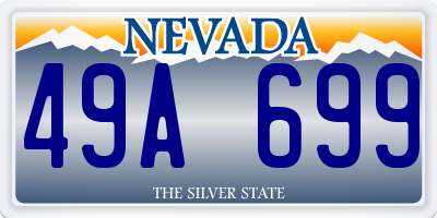 NV license plate 49A699