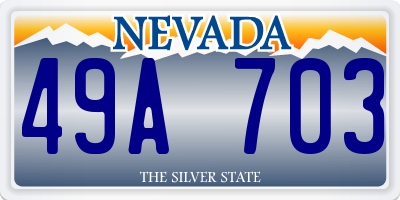 NV license plate 49A703