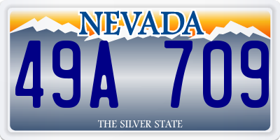 NV license plate 49A709