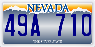 NV license plate 49A710