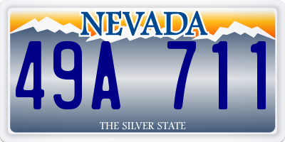 NV license plate 49A711