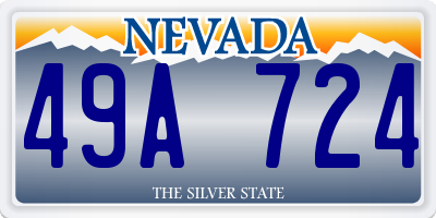 NV license plate 49A724