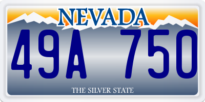 NV license plate 49A750