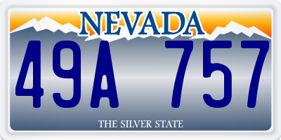 NV license plate 49A757