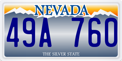 NV license plate 49A760