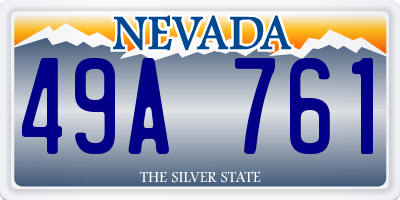 NV license plate 49A761