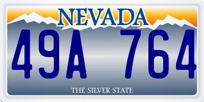 NV license plate 49A764