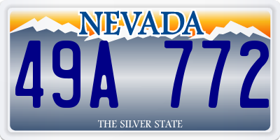 NV license plate 49A772