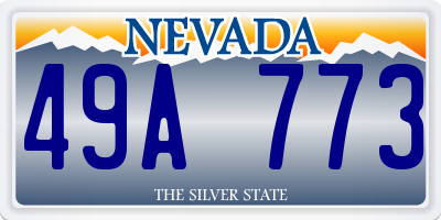 NV license plate 49A773