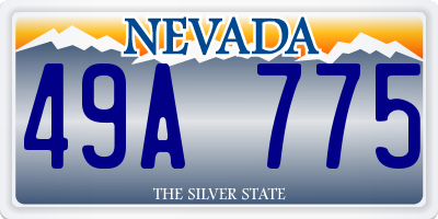 NV license plate 49A775