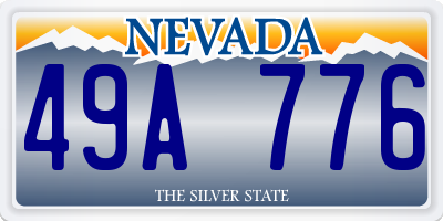 NV license plate 49A776