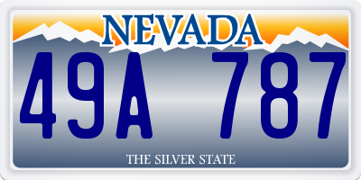 NV license plate 49A787