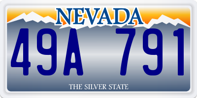 NV license plate 49A791