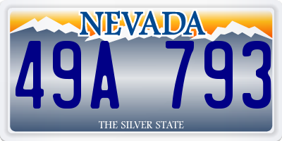 NV license plate 49A793