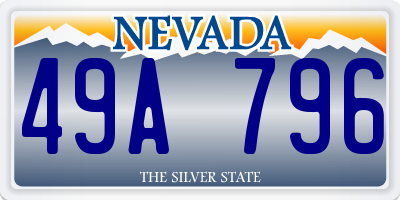 NV license plate 49A796