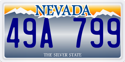 NV license plate 49A799