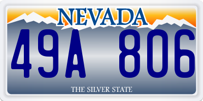 NV license plate 49A806