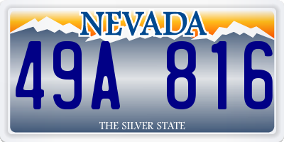 NV license plate 49A816