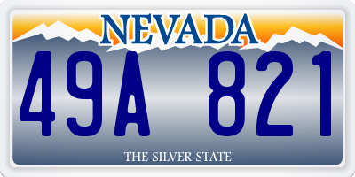 NV license plate 49A821