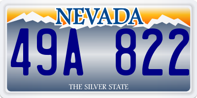 NV license plate 49A822