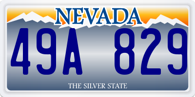 NV license plate 49A829