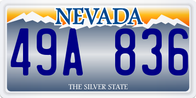 NV license plate 49A836