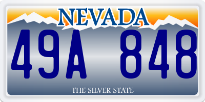 NV license plate 49A848