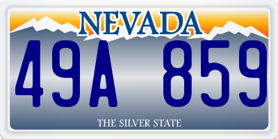 NV license plate 49A859