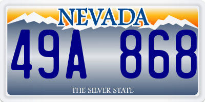 NV license plate 49A868