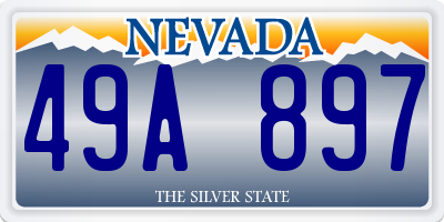 NV license plate 49A897