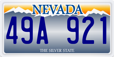 NV license plate 49A921