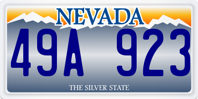 NV license plate 49A923